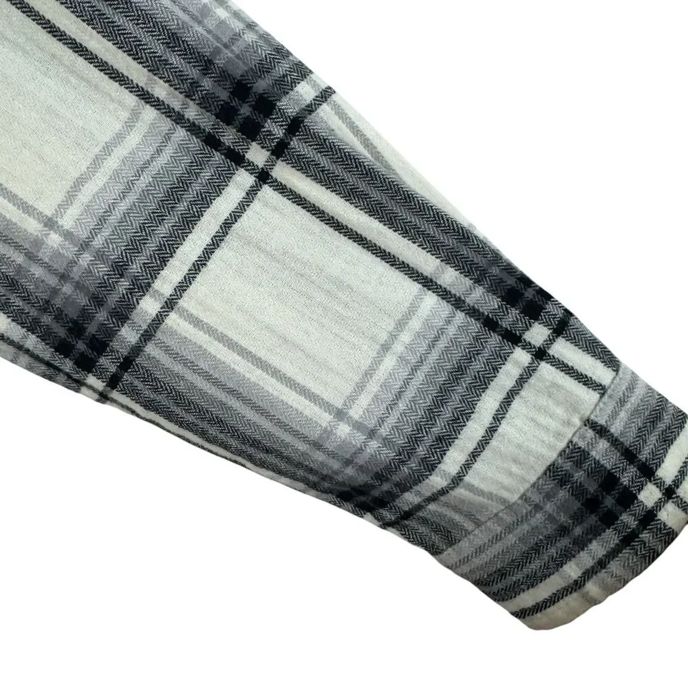 GAP Large Cotton Flannel Shirt Button Up Long Sleeve Plaid Womens READ - Picture 8 of 12